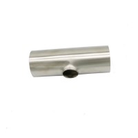 Food Grade Sanitary Welded Tee 304 316 Stainless Steel Equal Diameter T Type Pipe Joint